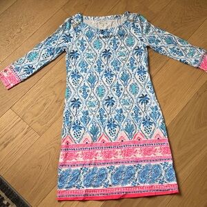 Lilly Pulitzer Blue, Teal & Pink Printed Sheath Dress